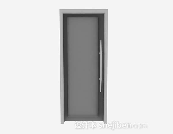 灰色木门3d模型下载