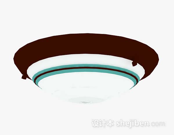 圆形吸顶灯3d模型下载