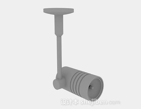 灰色射灯3d模型下载