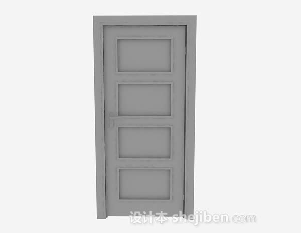 木质简约家居门3d模型下载