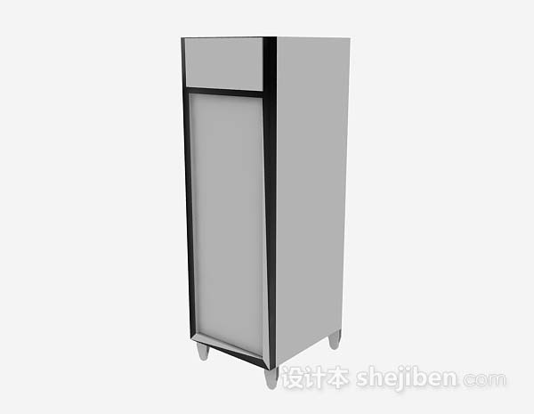 灰色冰箱3d模型下载