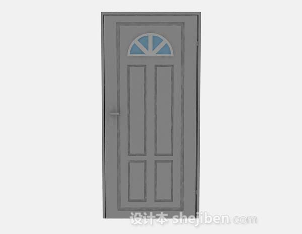灰色家居门3d模型下载
