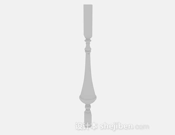 灰色柱子3d模型下载