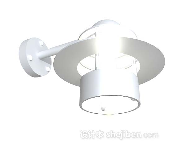 白色壁灯3d模型下载