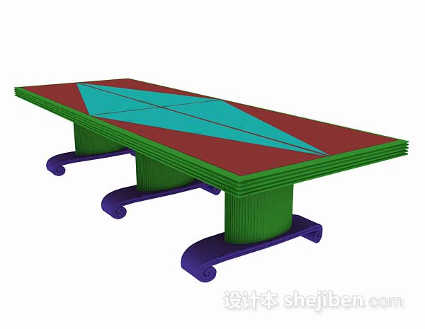 会议桌3d模型下载