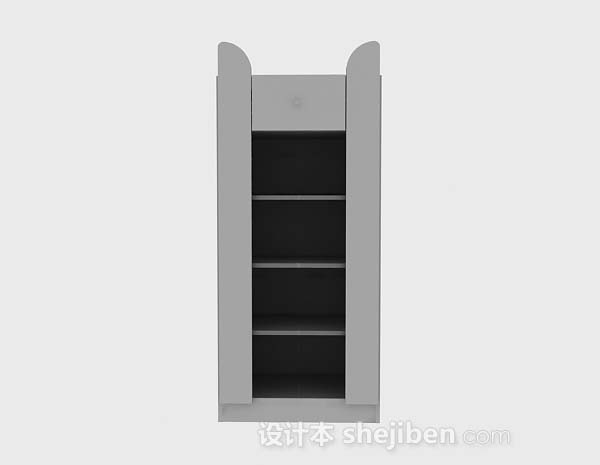 灰色展示柜3d模型下载