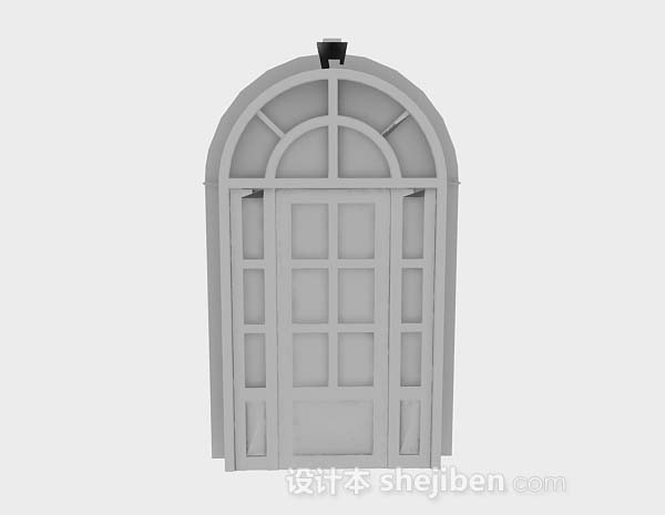 灰色拱形门3d模型下载