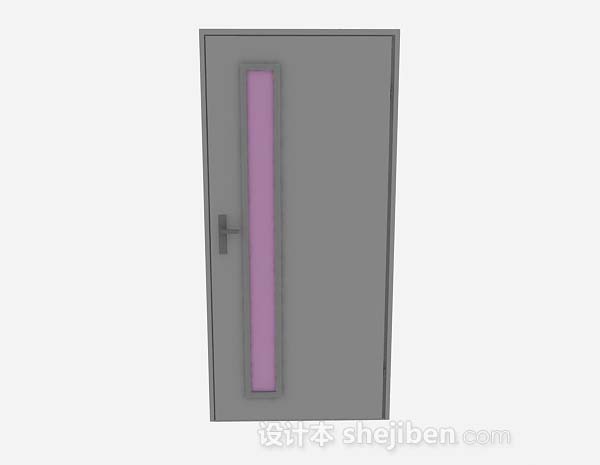 灰色木门3d模型下载