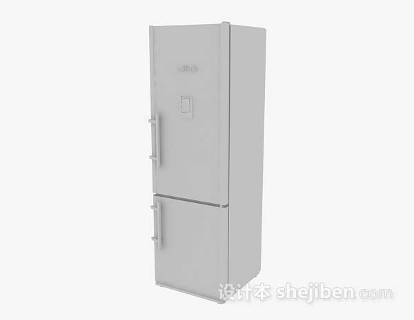 灰色冰箱3d模型下载
