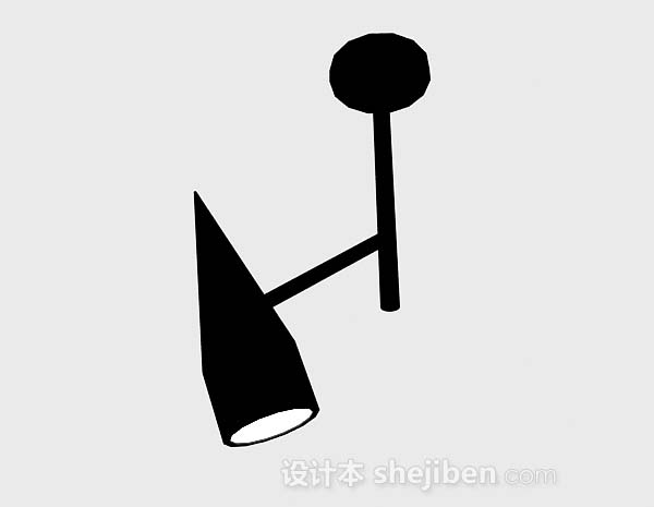 黑色射灯3d模型下载