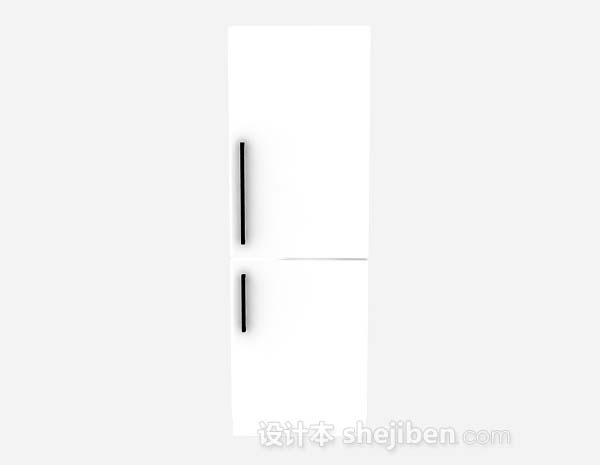 白色冰箱3d模型下载