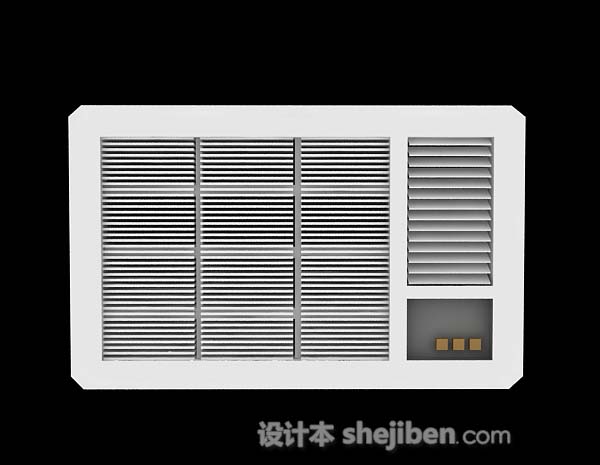白色空调3d模型下载