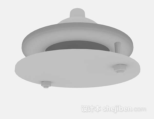 灰色吸顶灯3d模型下载