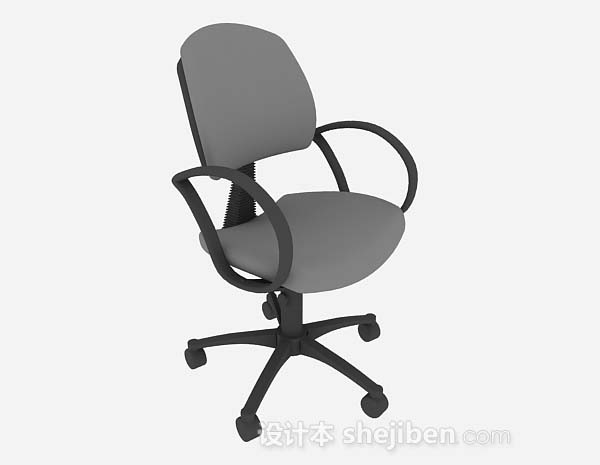灰色办公椅3d模型下载