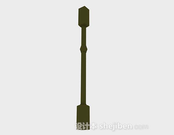 绿色柱子3d模型下载