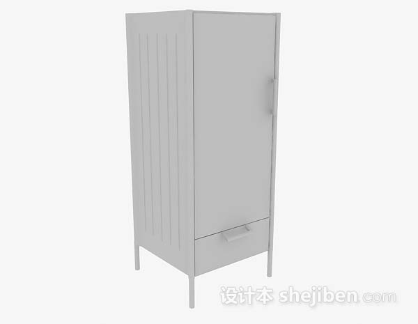 灰色衣柜3d模型下载