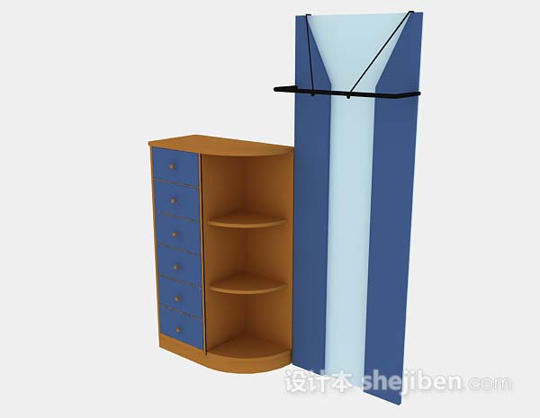 家居简约柜子3d模型下载