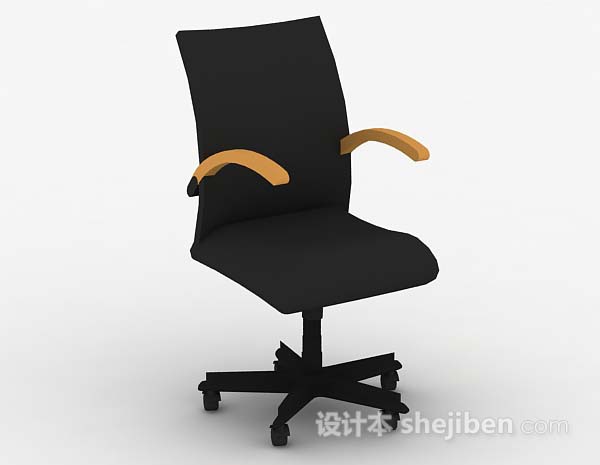 黑色办公椅子3d模型下载