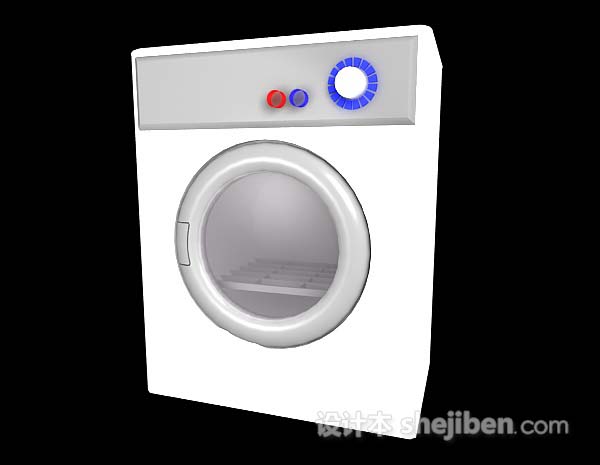白色洗衣机3d模型下载
