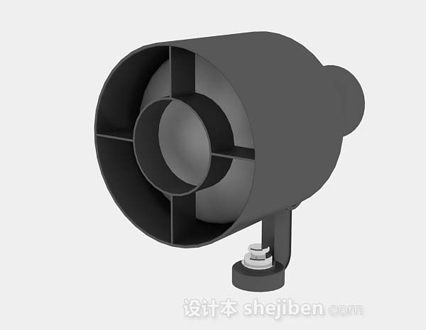 黑色射灯3d模型下载