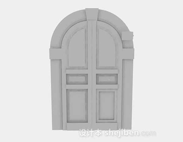 拱形木门3d模型下载
