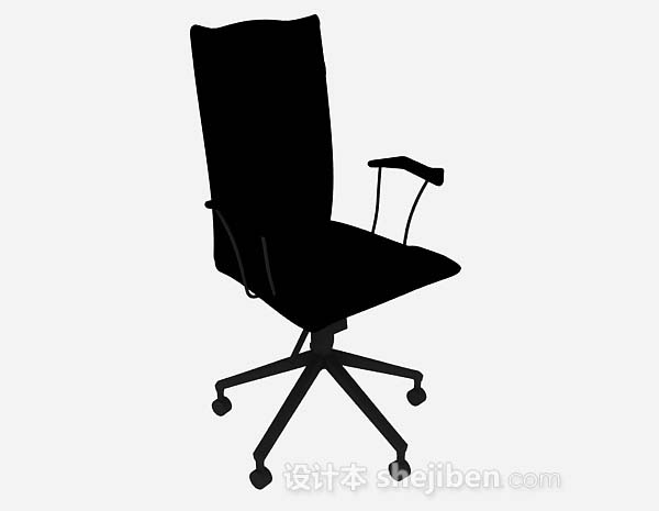 黑色办公椅3d模型下载