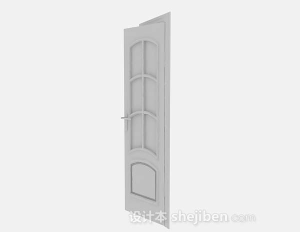 简约木质家居门3d模型下载