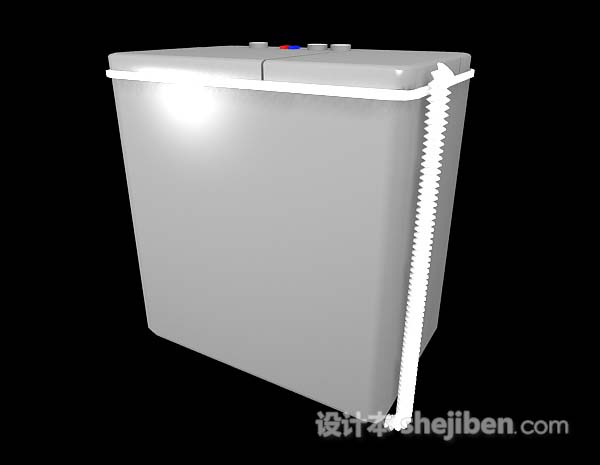 灰色洗衣机3d模型下载