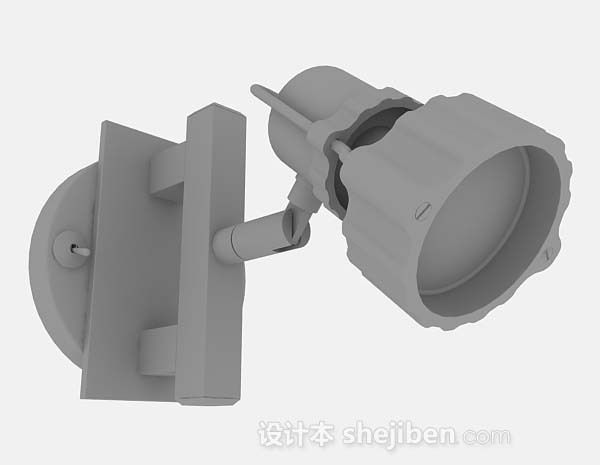 灰色射灯3d模型下载