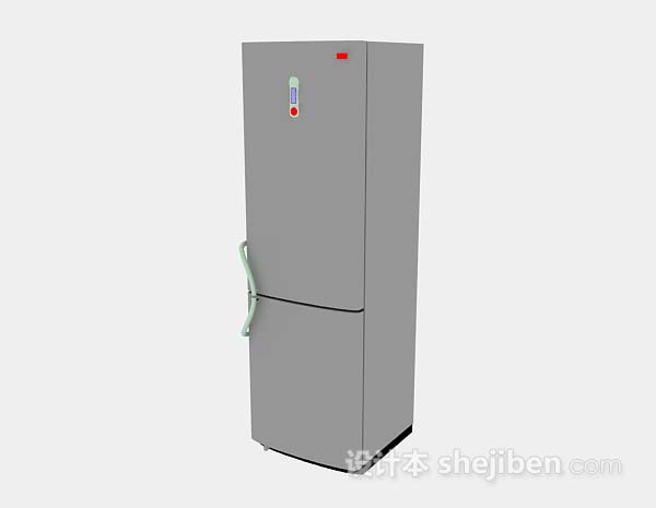 灰色电冰箱3d模型下载