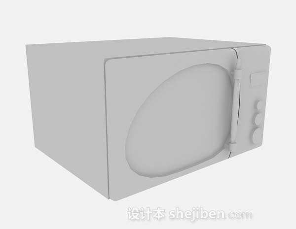 灰色微波炉3d模型下载