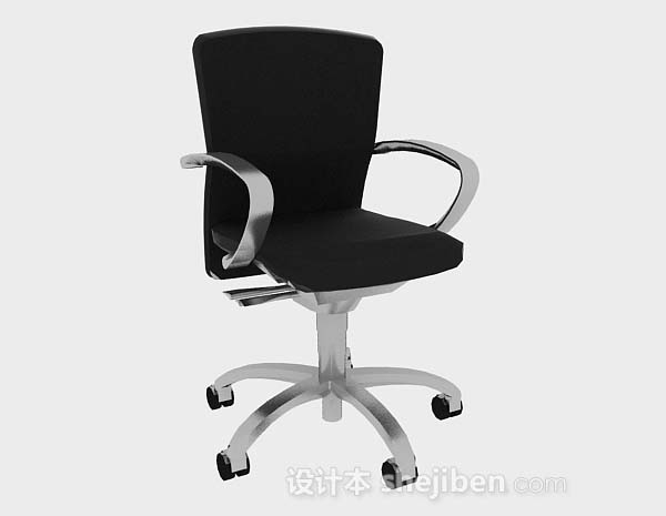 黑色办公椅3d模型下载