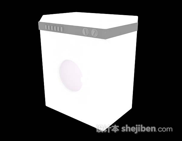 白色洗衣机3d模型下载
