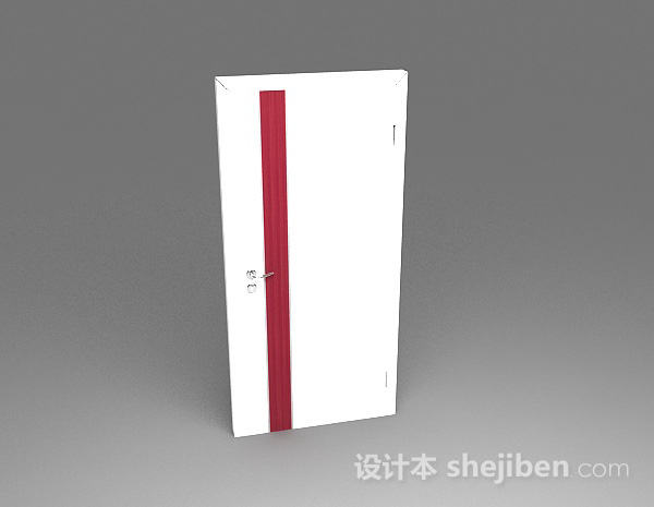 白色门3d模型下载