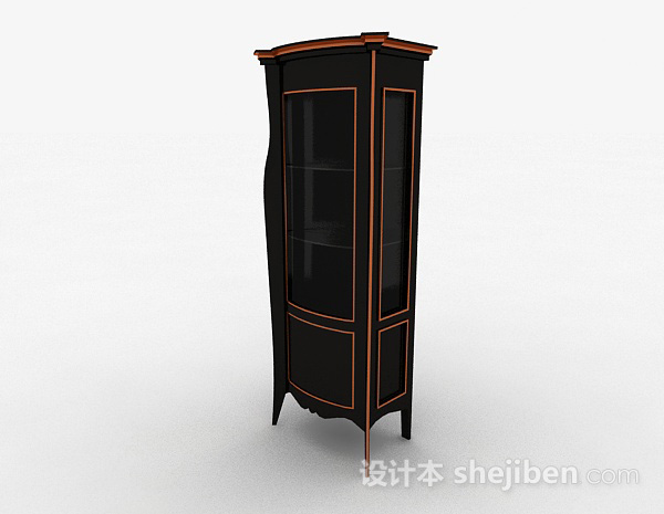 欧式展示柜3d模型下载