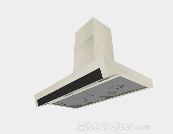 金色大气金属家用吸油烟机3d模型下载