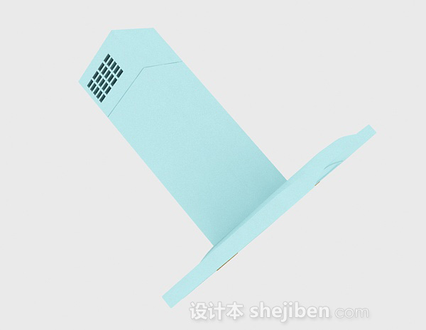 淡蓝色家用吸油烟机3d模型下载