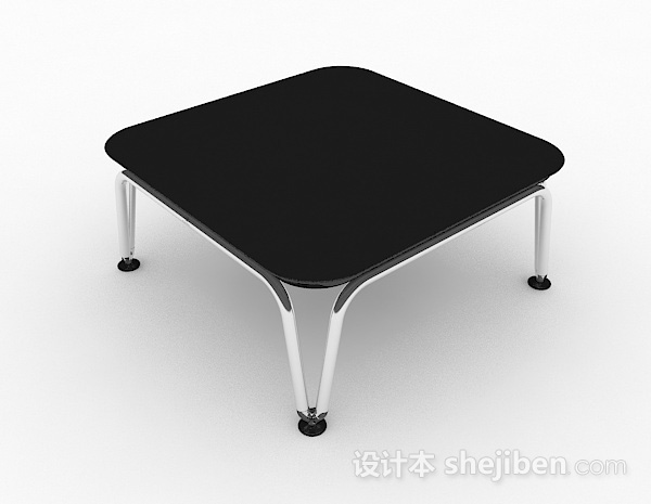 黑色小茶几3d模型下载