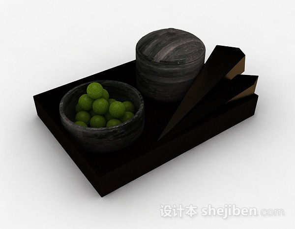绿色果子3d模型下载