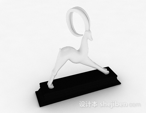 室内动物摆设品3d模型下载