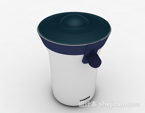 蓝色简约家用电器3d模型下载