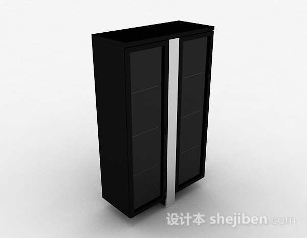 简约木质衣柜3d模型下载
