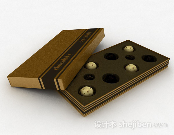 高档巧克力3d模型下载