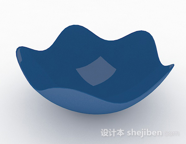 现代风格蓝色时尚水果盘3d模型下载