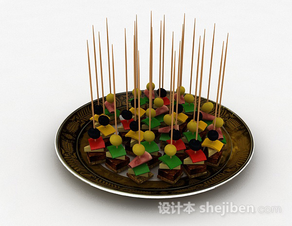 休闲点心零食3d模型下载