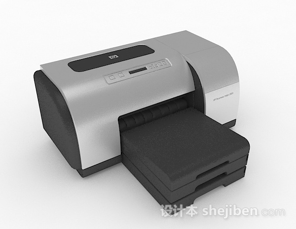 灰色打印机3d模型下载