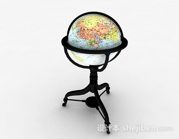 现代风格地球仪3d模型下载