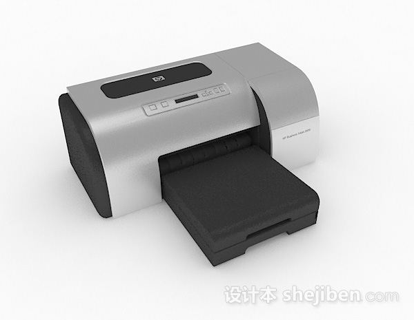 灰色打印机3d模型下载
