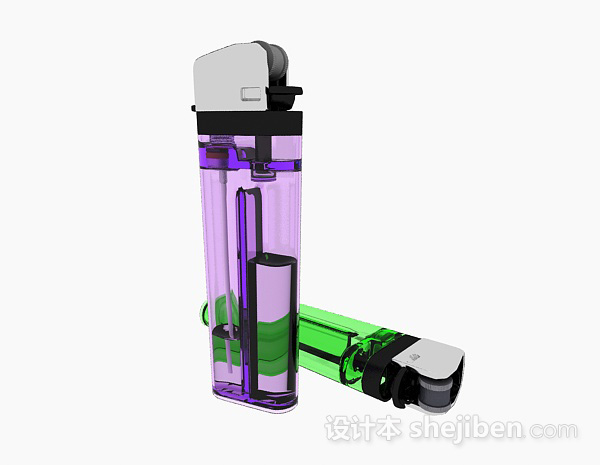 现代风格透明打火机3d模型下载