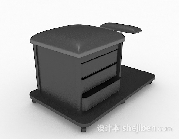 现代风格黑色储物柜3d模型下载